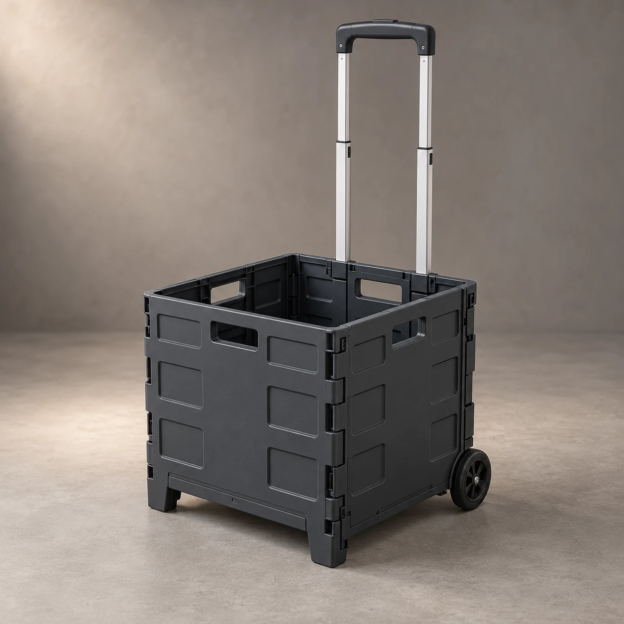 Folding crate trolley